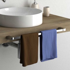 Toallero de barra en blanco  Toallero, Lavabo de diseño, Imagenes de baños  modernos