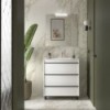 Conjunto Attila de 3 Cajones de 80 Mueble y Lavabo