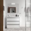 Conjunto Attila de 3 Cajones de 100 Mueble y Lavabo