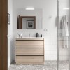 Conjunto Attila de 3 Cajones de 100 Mueble y Lavabo