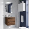 Conjunto Attila de 2 Cajones 60, Mueble y Lavabo