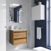 Conjunto Attila de 2 Cajones 60, Mueble y Lavabo