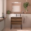 Conjunto Attila de 2 Cajones 80, Mueble y Lavabo