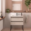 Conjunto Attila de 2 Cajones 80, Mueble y Lavabo