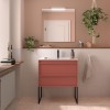 Conjunto Attila de 2 Cajones 80, Mueble y Lavabo