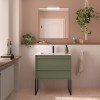 Conjunto Attila de 2 Cajones 80, Mueble y Lavabo