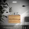 Conjunto Noja 80 de 2 Cajones Mueble y Lavabo