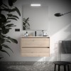 Conjunto Noja 80 de 2 Cajones Mueble y Lavabo