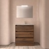 Conjunto Noja 80 de 3 Cajones Mueble y Lavabo